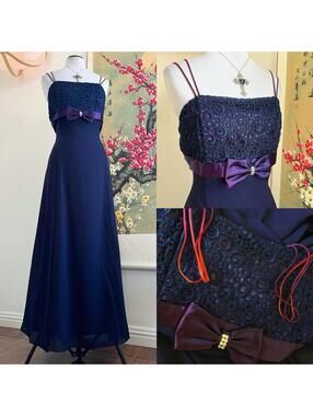 Vintage 90s Plus Size XL Fairy Grunge Prom Dress Whimsigoth blue Empire Waist